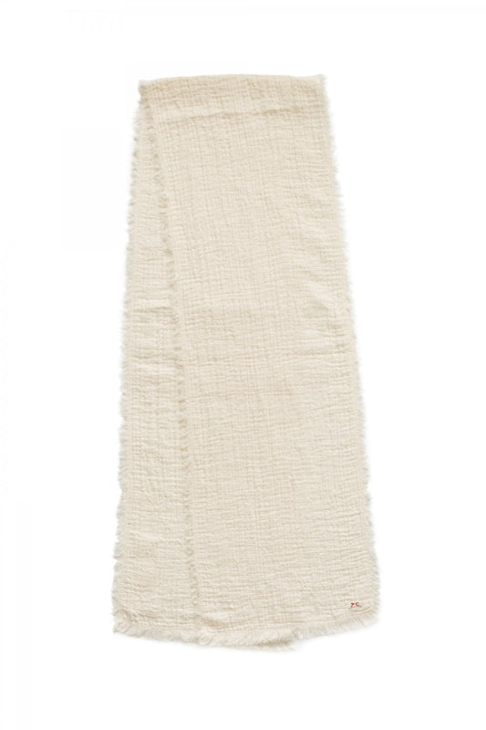 Porter Classic - SASHIKO LINEN PREMIUM SOFT STOLE - WHITE