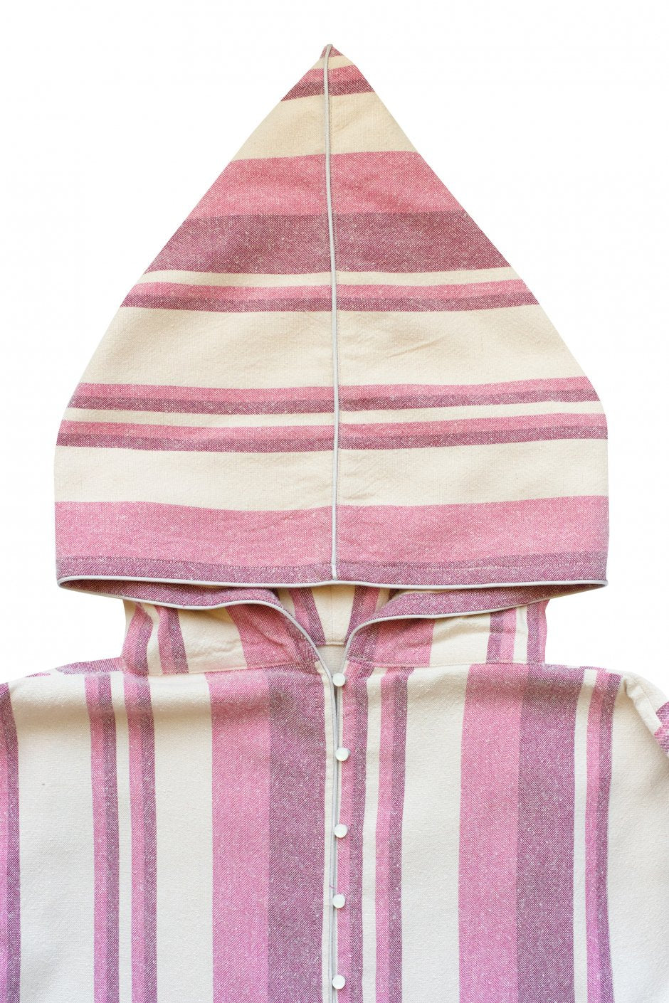 WRYHT - CONE HOODED MAXI TUNIC - ROSE STRIPE