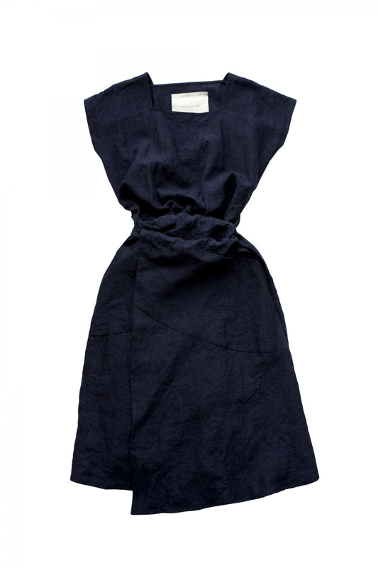 toogood for woman - THE PLOUGHMAN DRESS - LAUNDERED LINEN - INK