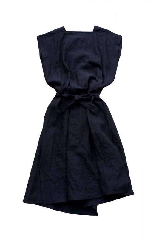 toogood for woman - THE PLOUGHMAN DRESS - LAUNDERED LINEN - INK