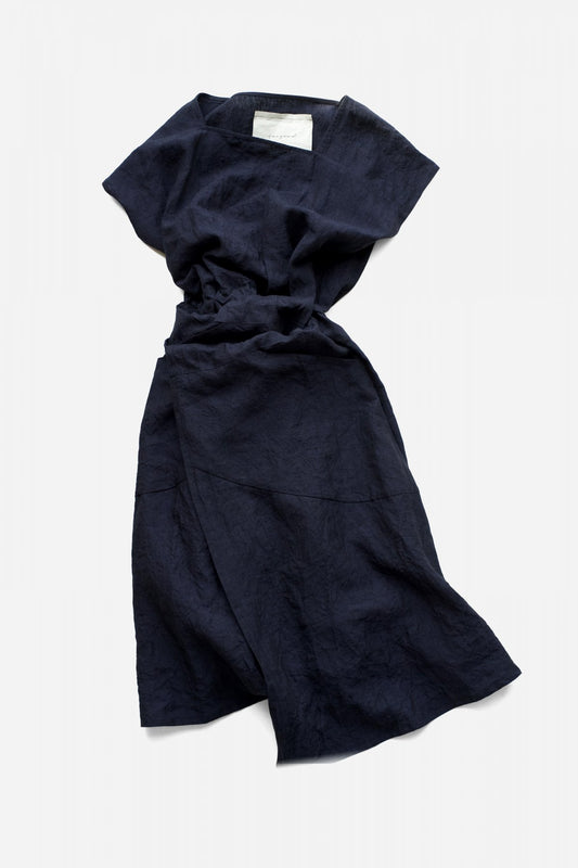 toogood for woman - THE PLOUGHMAN DRESS - LAUNDERED LINEN - INK