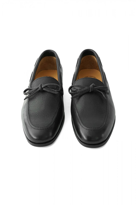 OLD JOE - "The Boater" VACHTTA LEATHER MOCCASIN SHOES - BLACK