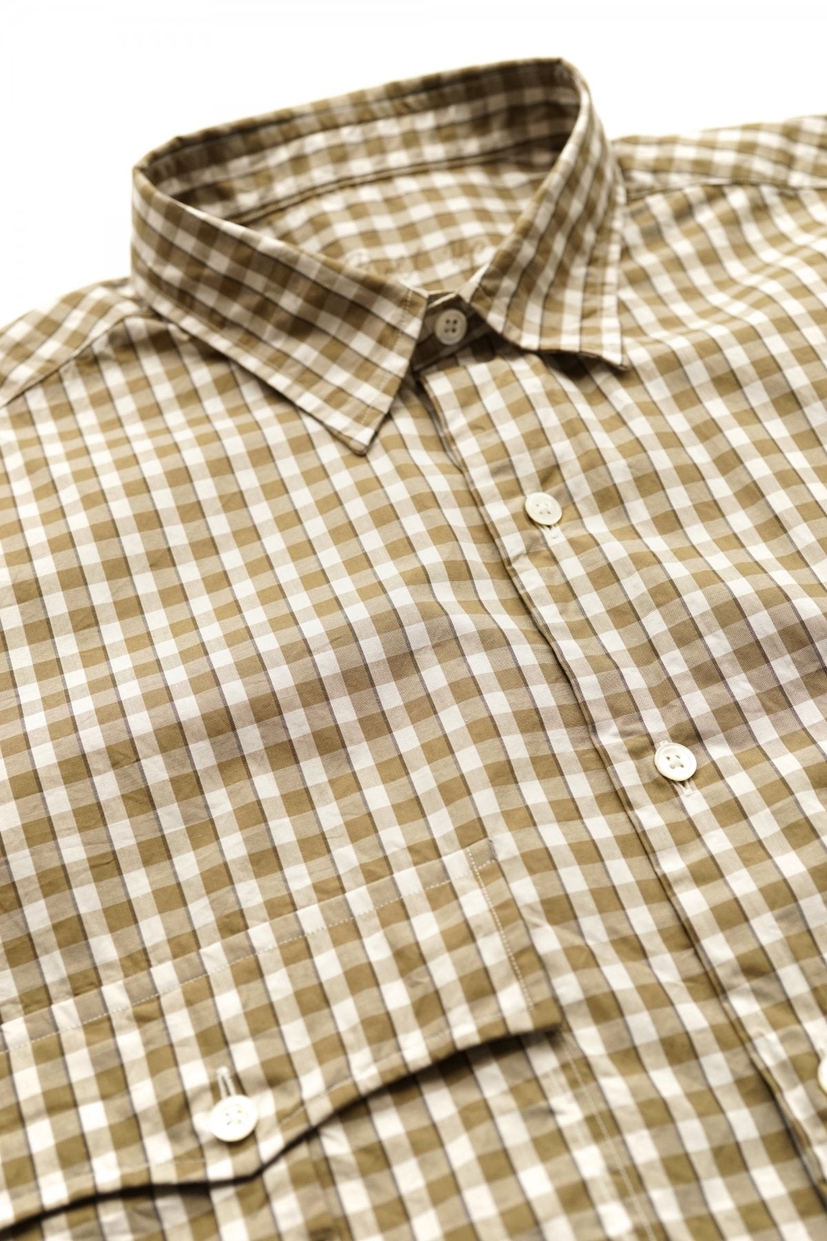 Porter Classic - ROLL UP TRICOLOR GINGHAM CHECK SHIRT - GOLD