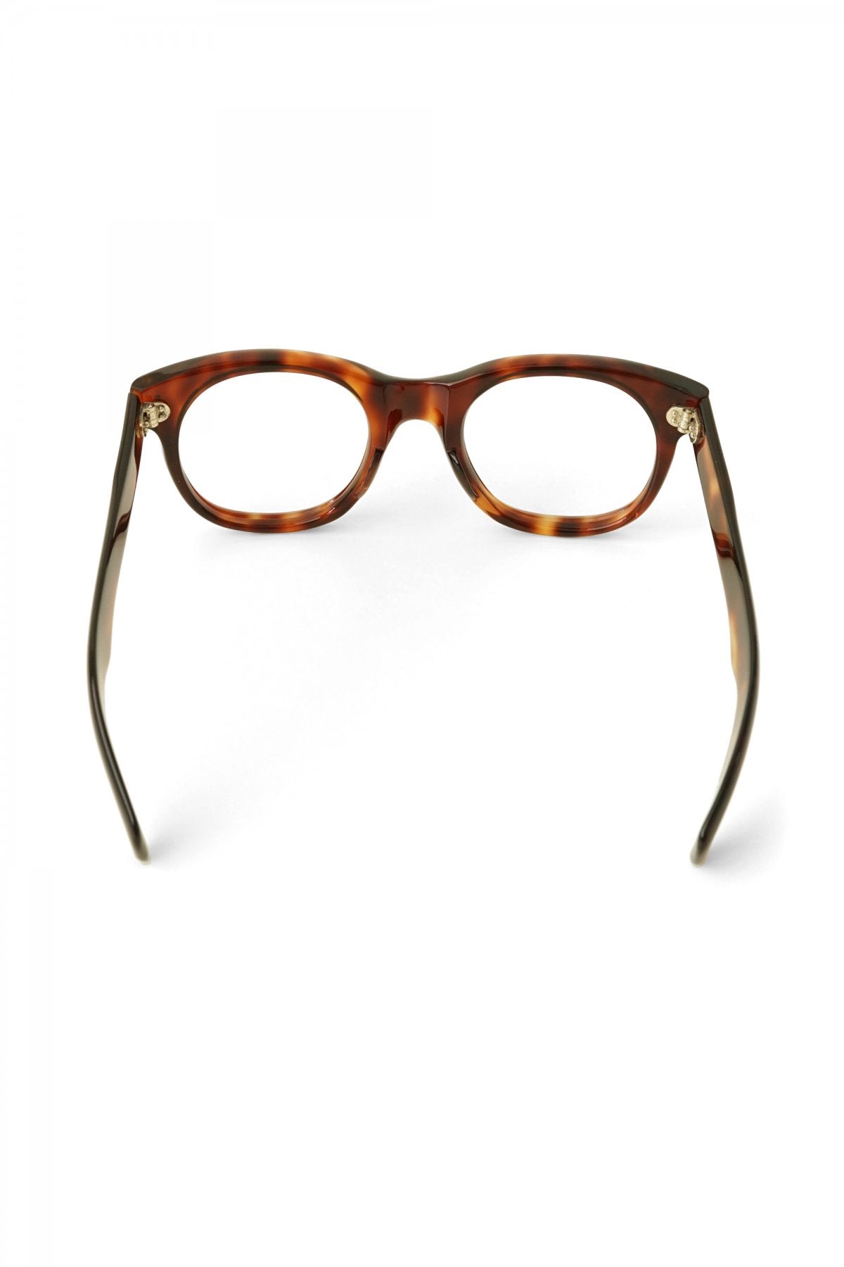 1950s FRANCE VINTAGE EYEGLASS AMBER WITH FAT TEMPLE - OPT-532