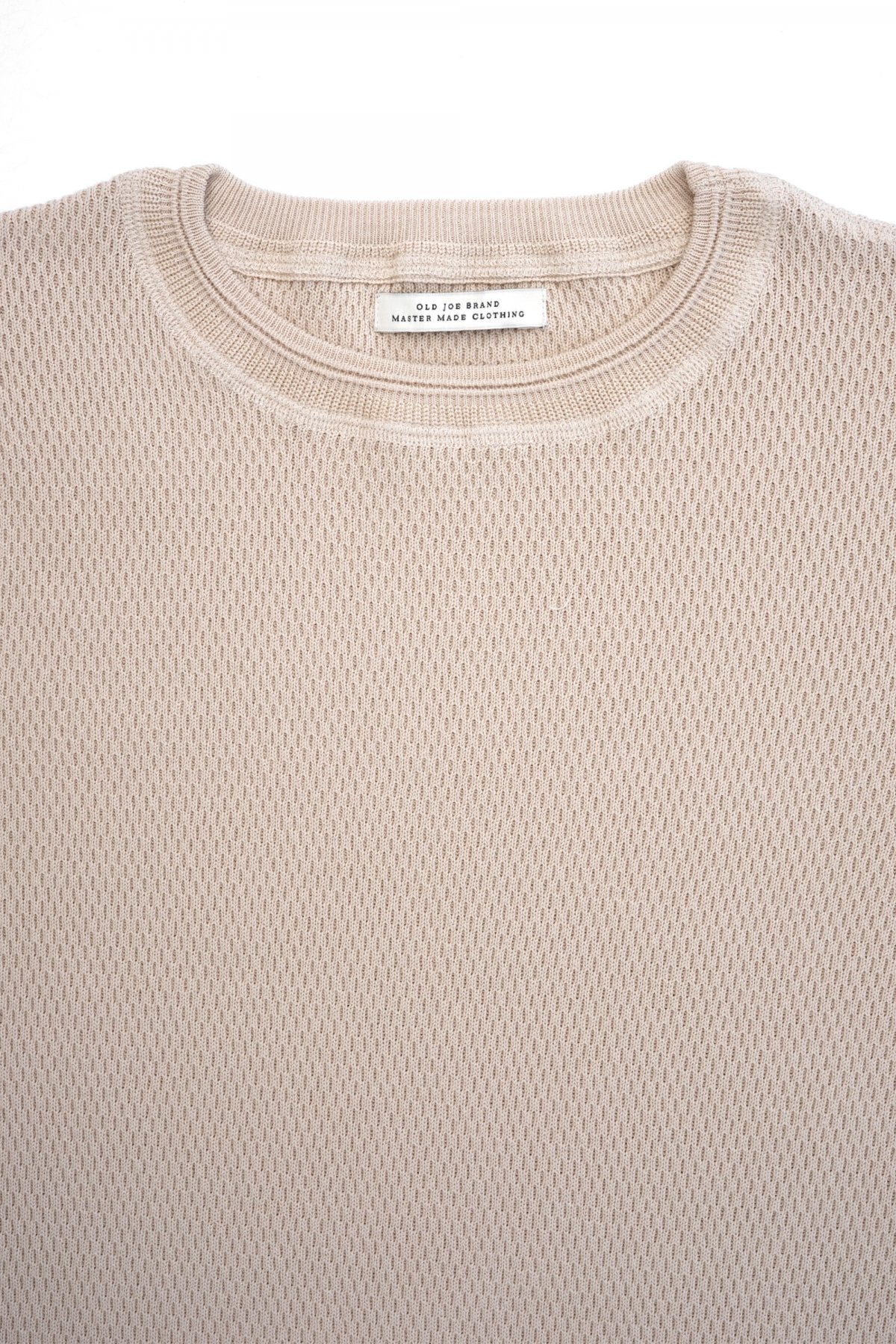 OLD JOE - HARD TWIST HONEYCOMB WUFFLE CREW-NECK - BISQUE