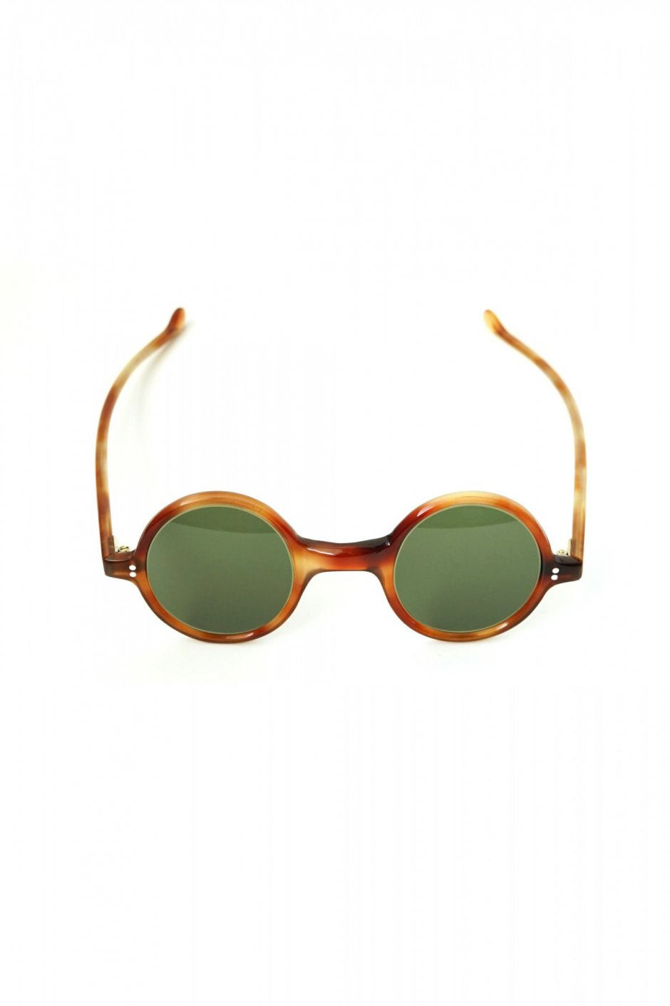 1940s FRENCH VINTAGE ROUND SUNGLASS - HONEY AMBER - OPT-543