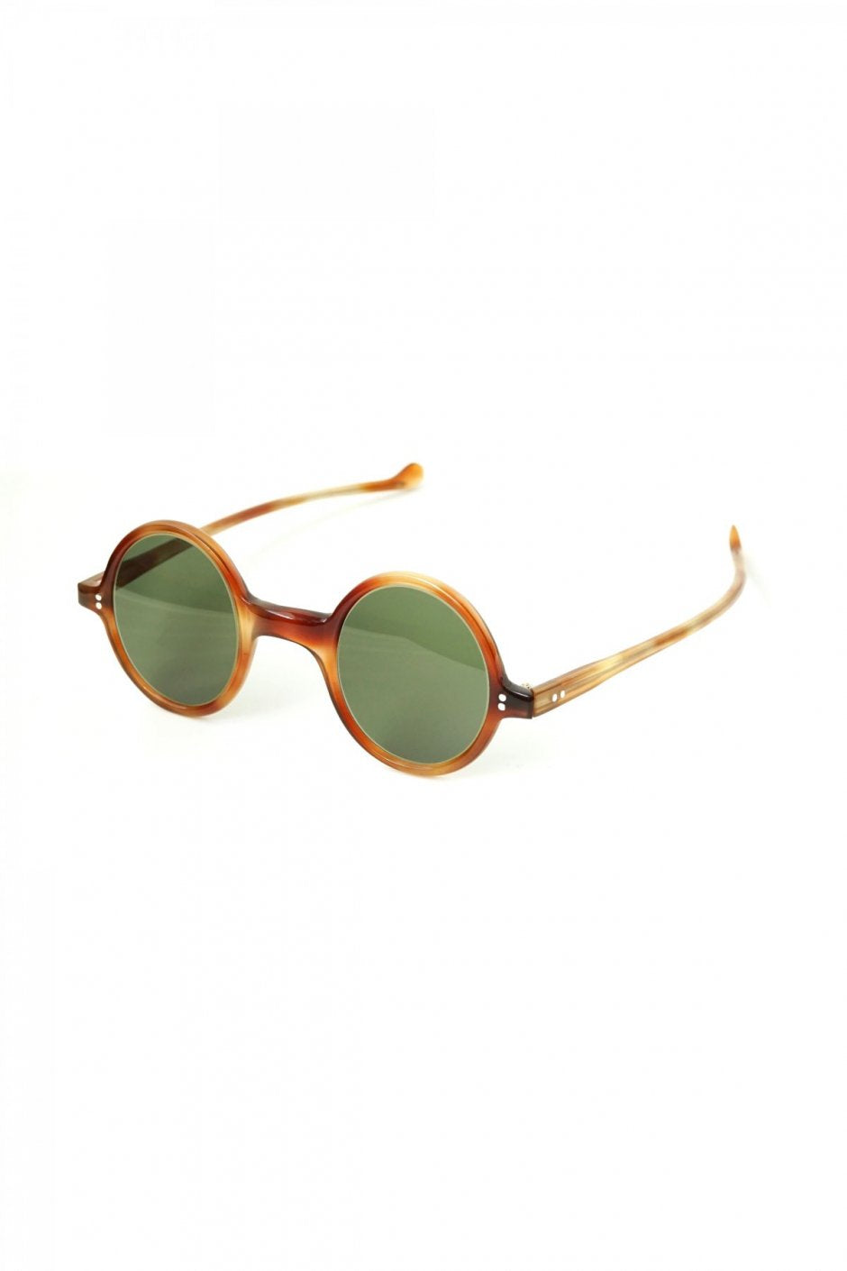 1940s FRENCH VINTAGE ROUND SUNGLASS - HONEY AMBER - OPT-543