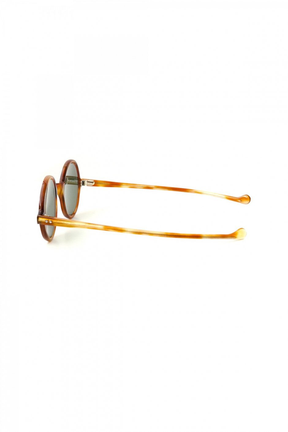 1940s FRENCH VINTAGE ROUND SUNGLASS - HONEY AMBER - OPT-543