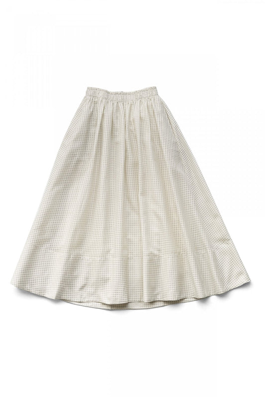 toogood for woman - THE BELLRINGER SKIRT - GINGHAM - STONE