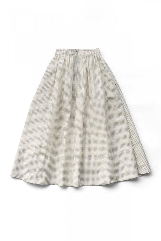 toogood for woman - THE BELLRINGER SKIRT - GINGHAM - STONE