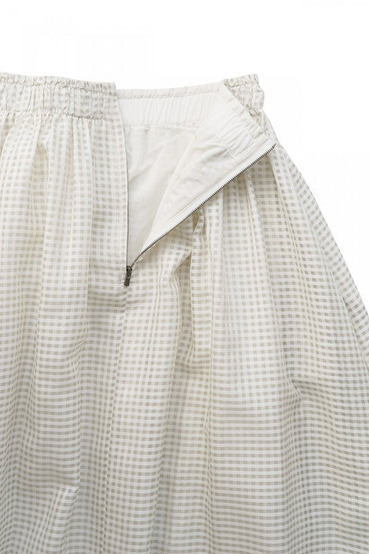 toogood for woman - THE BELLRINGER SKIRT - GINGHAM - STONE