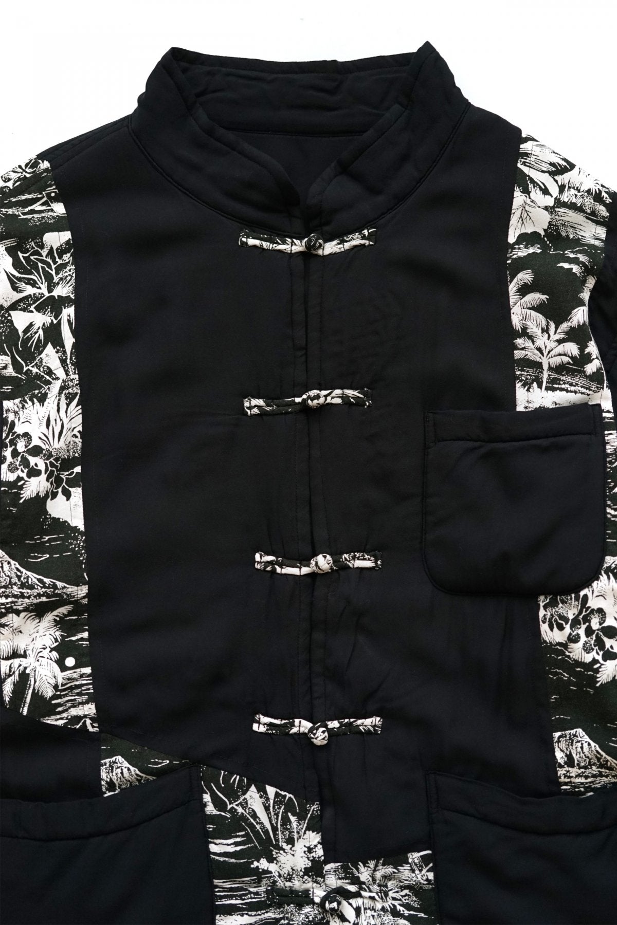 Porter Classic - ALOHA CHINESE JACKET PATCHWORK - BLACK