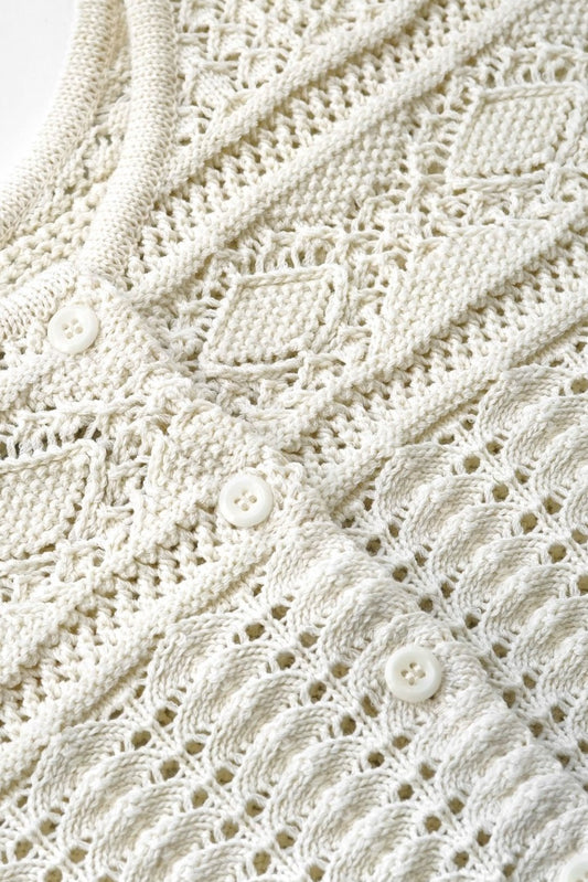 WRYHT - LACE PETICOAT PATTERN TOPS - NATURAL