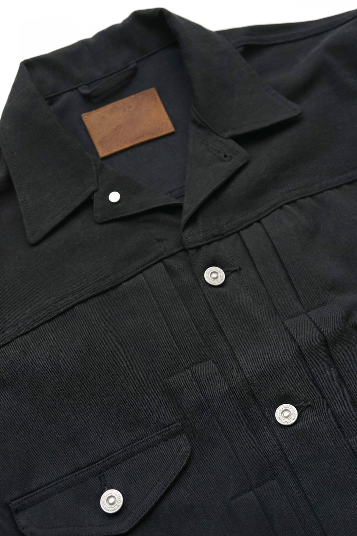 OLD JOE - OPEN COLLAR RANCH JACKET - FADE BLACK DENIM – PHAETON