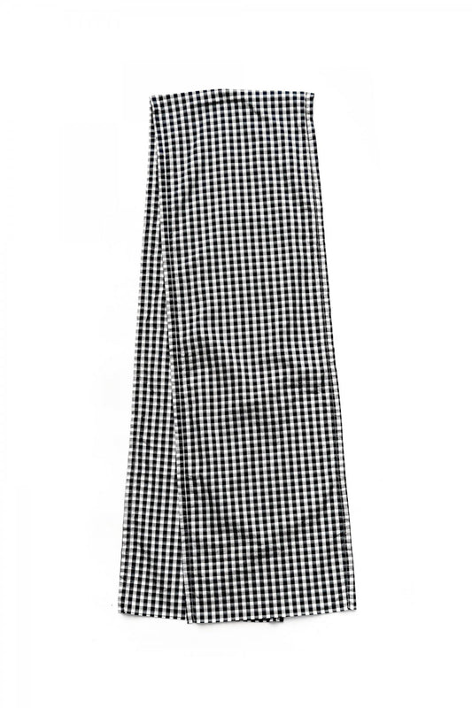Porter Classic - GINGHAM CHECK STOLE - NAVY