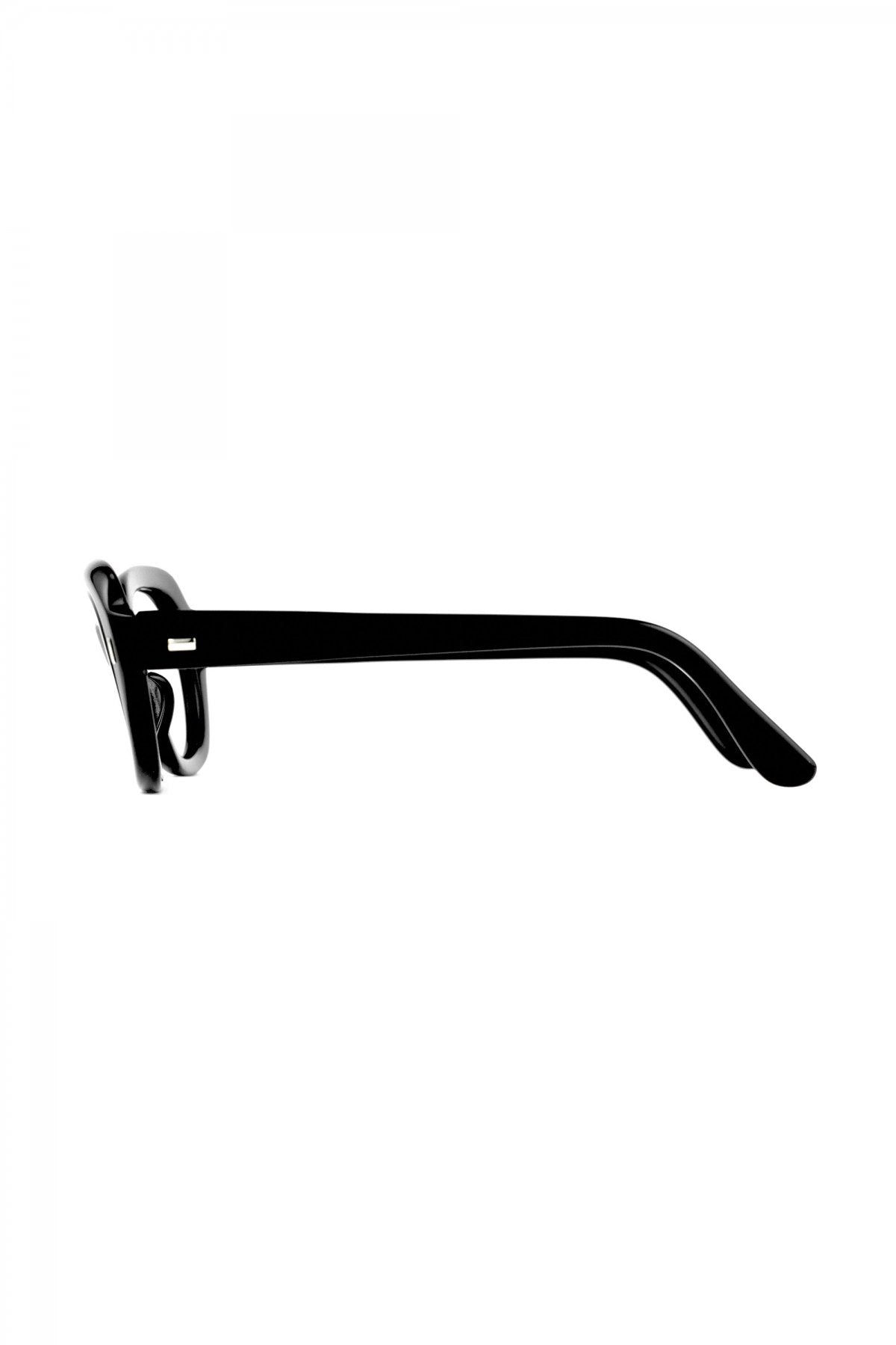 1960s BRITISH VINTAGE EYEWEAR SQUARE BLACK - OPT-719