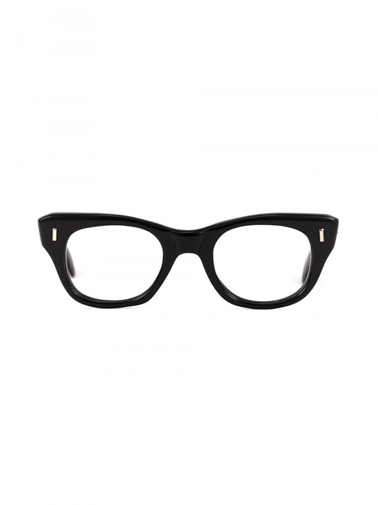 1960s FRANCE VINTAGE EYEGLASS  BLACK FAT TEMPLE - OPT-757