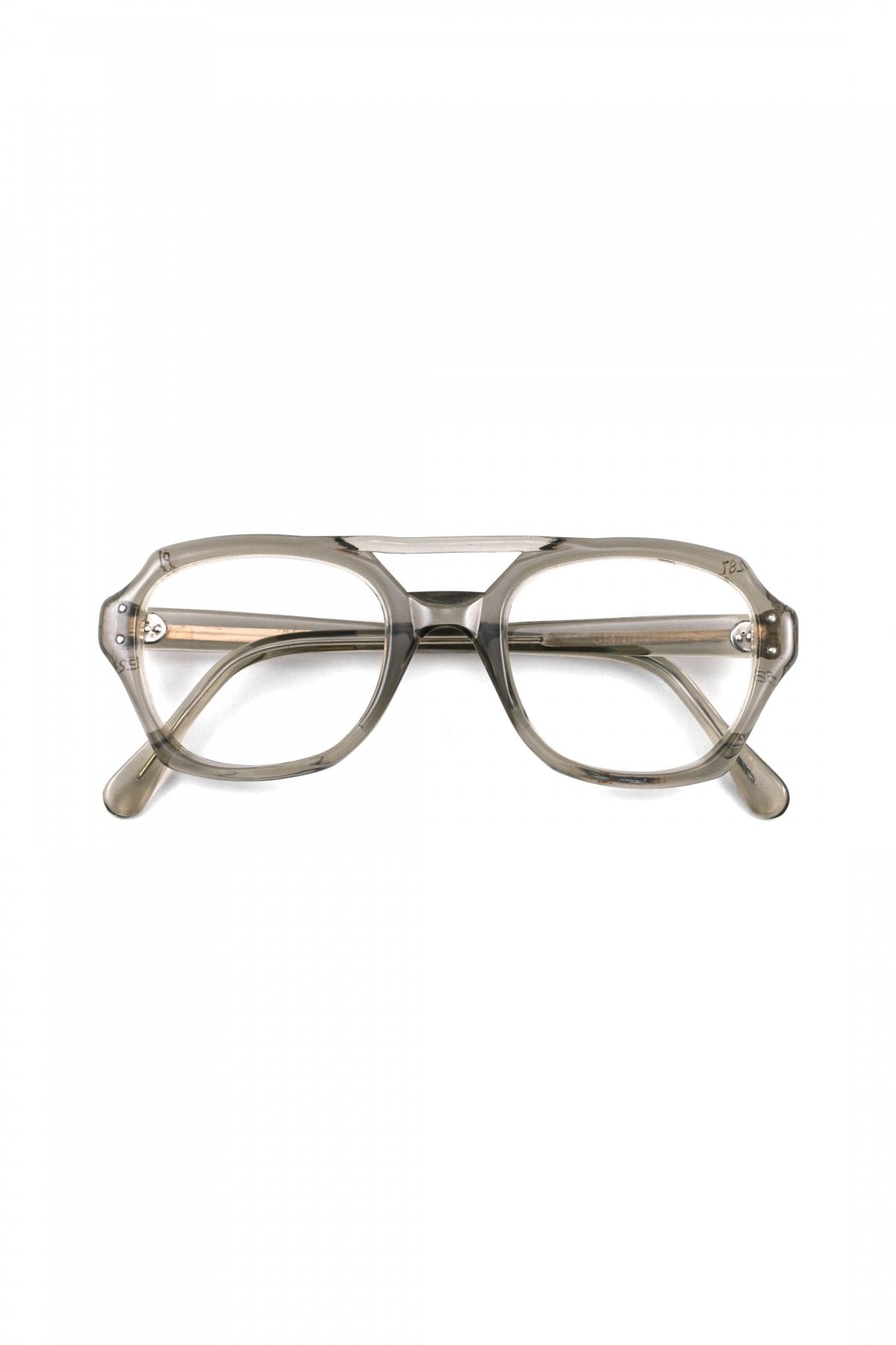 1960s USA VINTAGE EYEWEAR - W-BRIDGE GRAY SMOKE - OPT-785