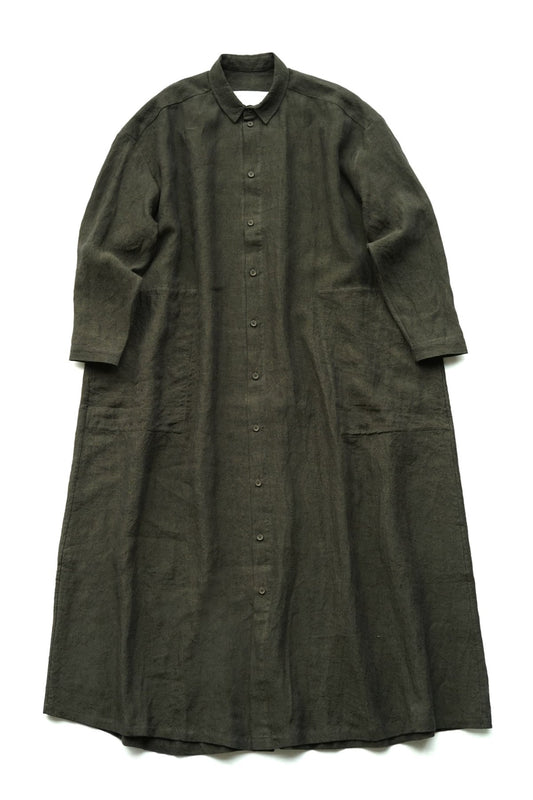 toogood - THE DRAUGHTSMAN DRESS - LAUNDERED LINEN MOSS