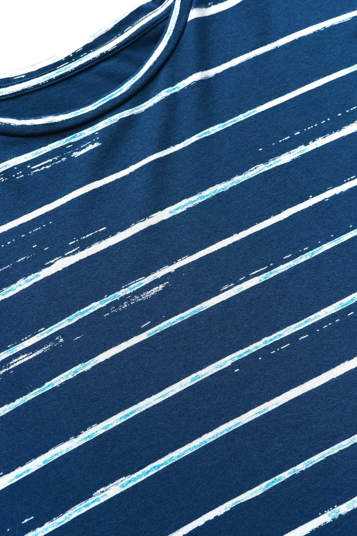 Porter Classic - ARTIST BORDER T-SHIRT - NAVY