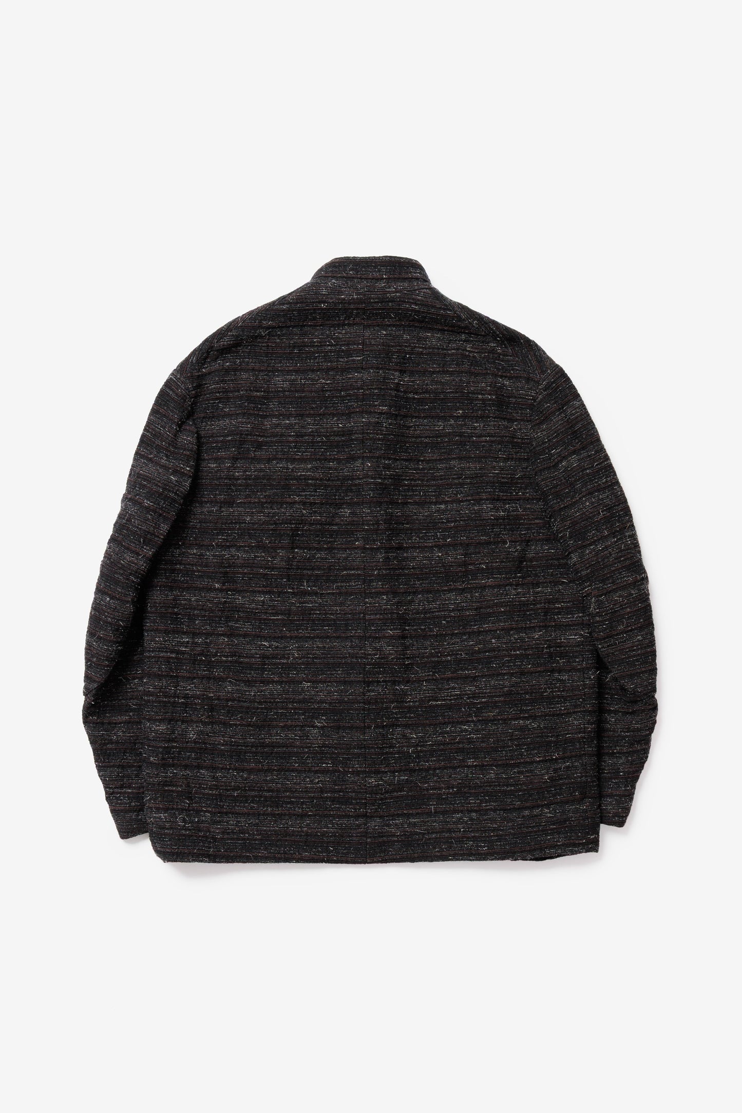 calmlence - JACKET030 - STAND COLLAR JACKET - BLK/KHK