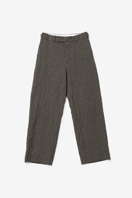 calmlence - PANTS031 - NO PLEATED WIDE PANTS - KHK