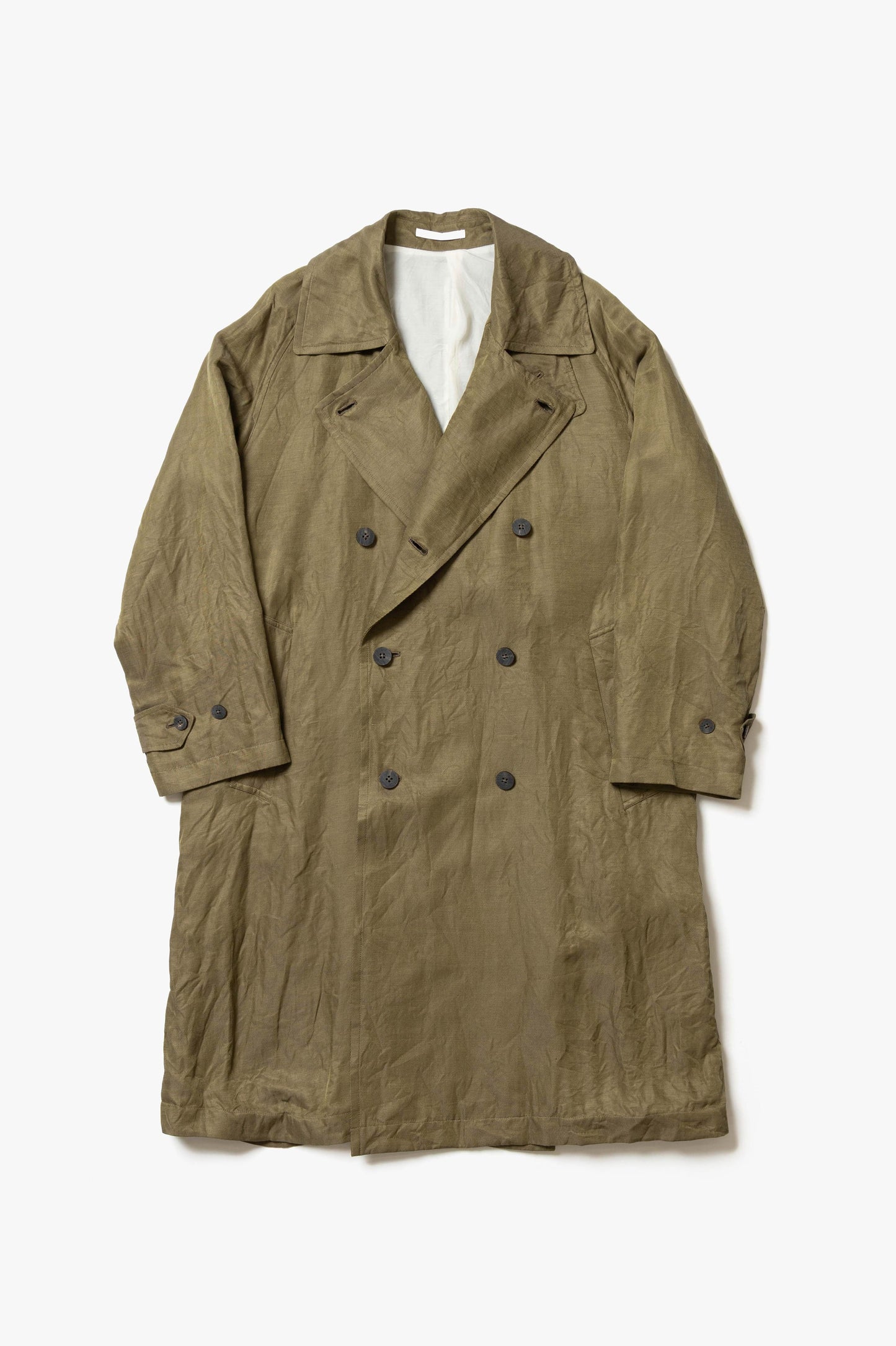 calmlence - COAT010 DOUBLE BREASTED COAT - DBEG