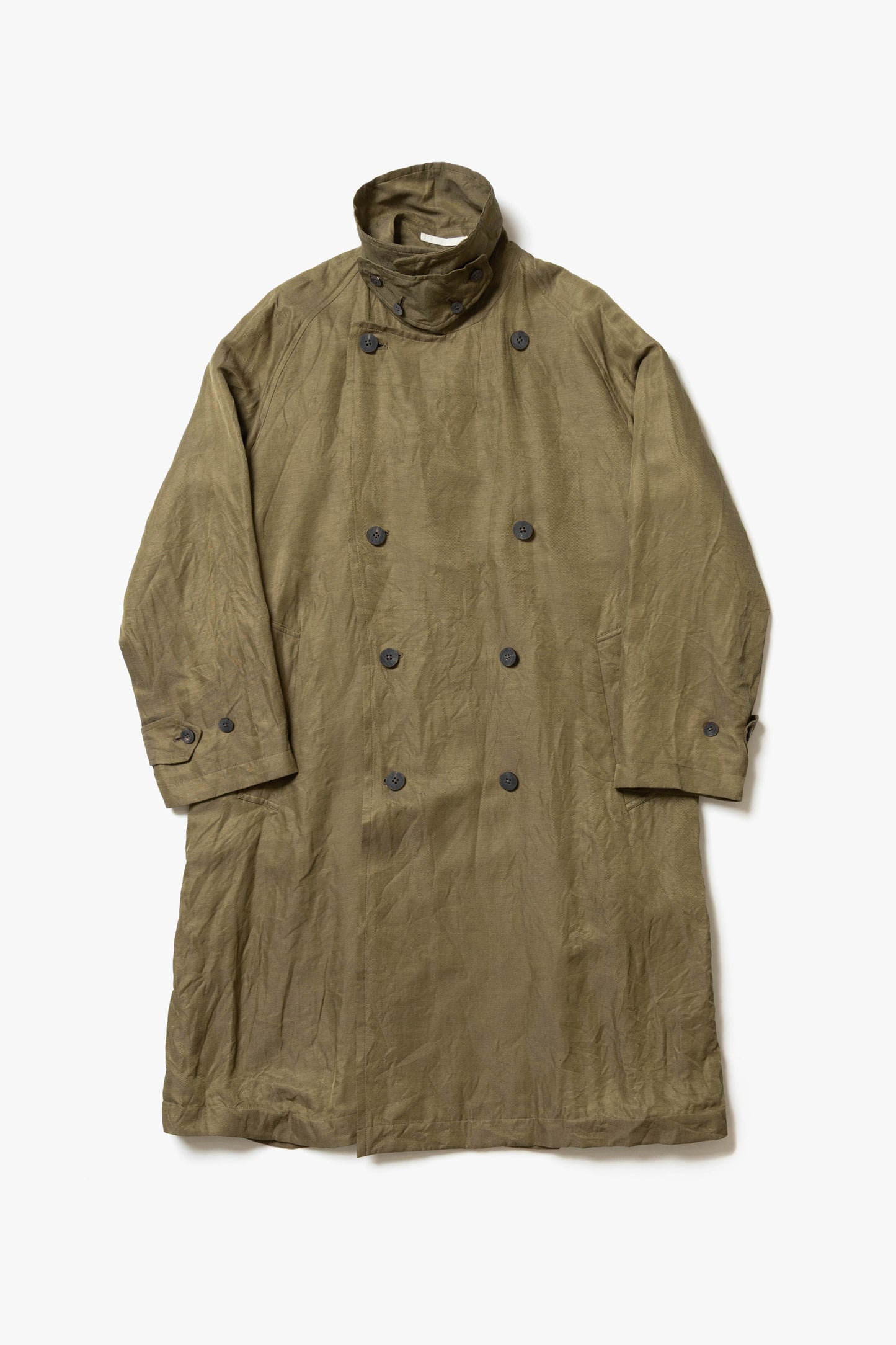 calmlence - COAT010 DOUBLE BREASTED COAT - DBEG