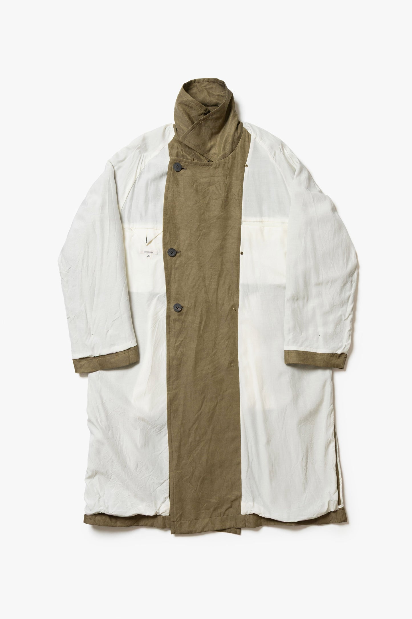 calmlence - COAT010 DOUBLE BREASTED COAT - DBEG