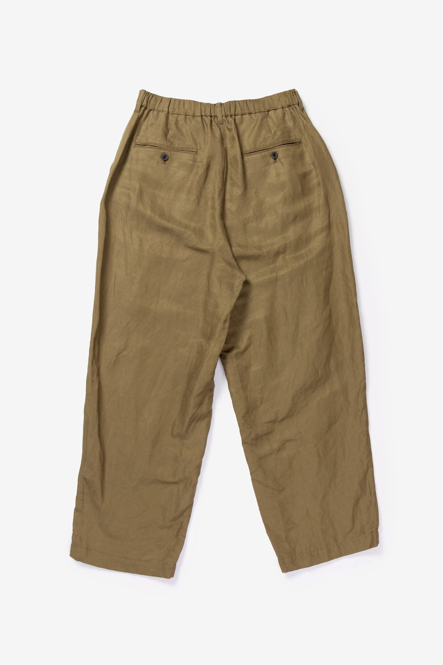 calmlence - PANTS039 NO PLEATED EASY STRAGHT - DBEG