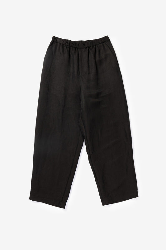 calmlence - PANTS039 NO PLEATED EASY STRAGHT - BLK