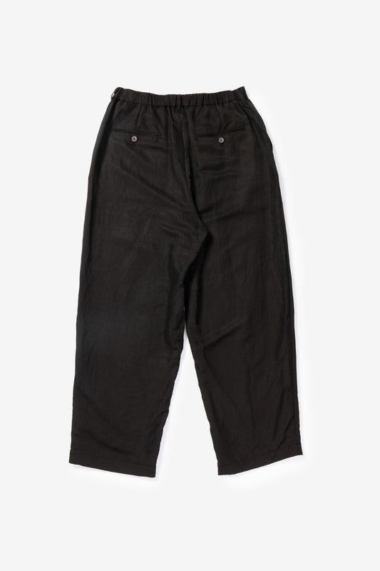 calmlence - PANTS039 NO PLEATED EASY STRAGHT - BLK