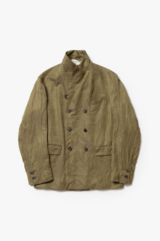 calmlence - JACKET047 DOUBLE BREASTED SACK COAT - DBEG