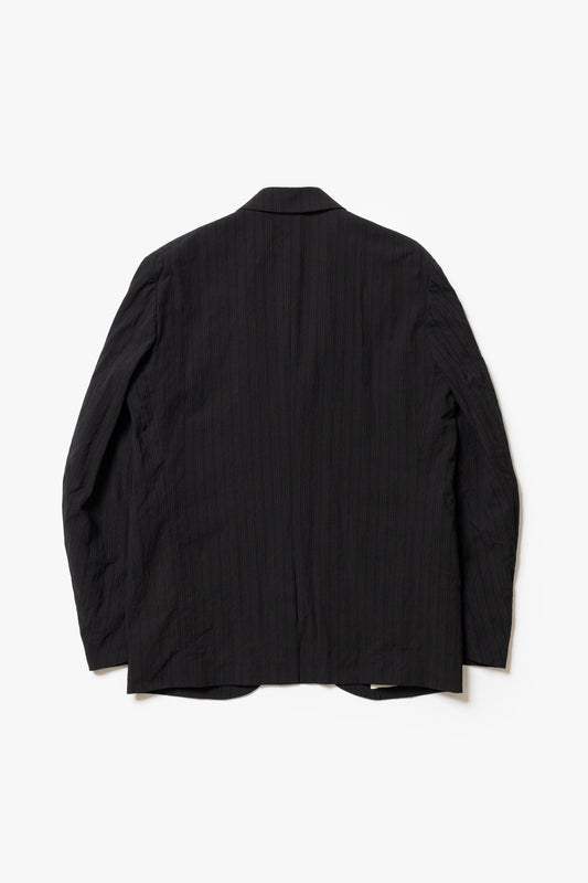 calmlence - JACKET043 NOTCHED LAPEL SACK COAT - BLKST