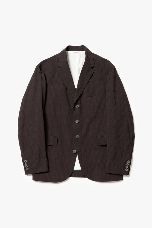 calmlence - JACKET043 NOTCHED LAPEL SACK COAT - BRNST
