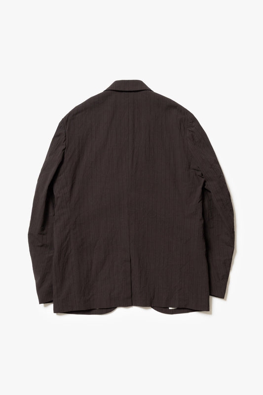 calmlence - JACKET043 NOTCHED LAPEL SACK COAT - BRNST
