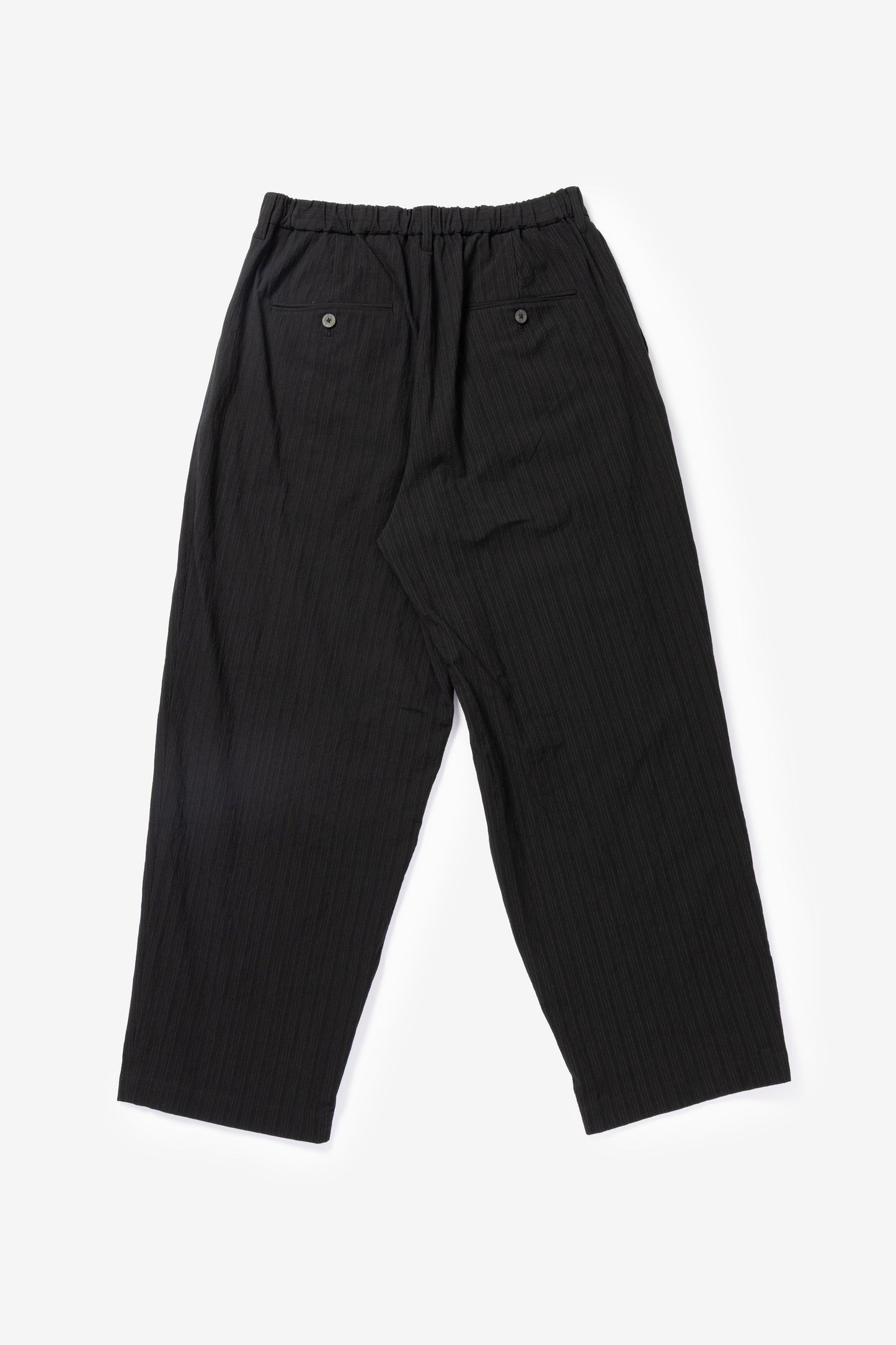 calmlence - PANTS044 NO PLEATED EASY STRAIGHT - BLKST