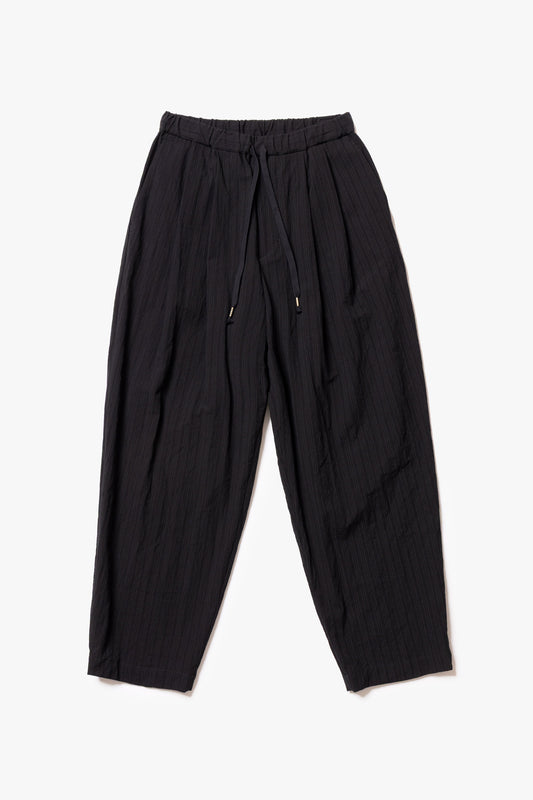 calmlence - PANTS052 DOUBLE PLEATED EASY TAPERED - BLKST