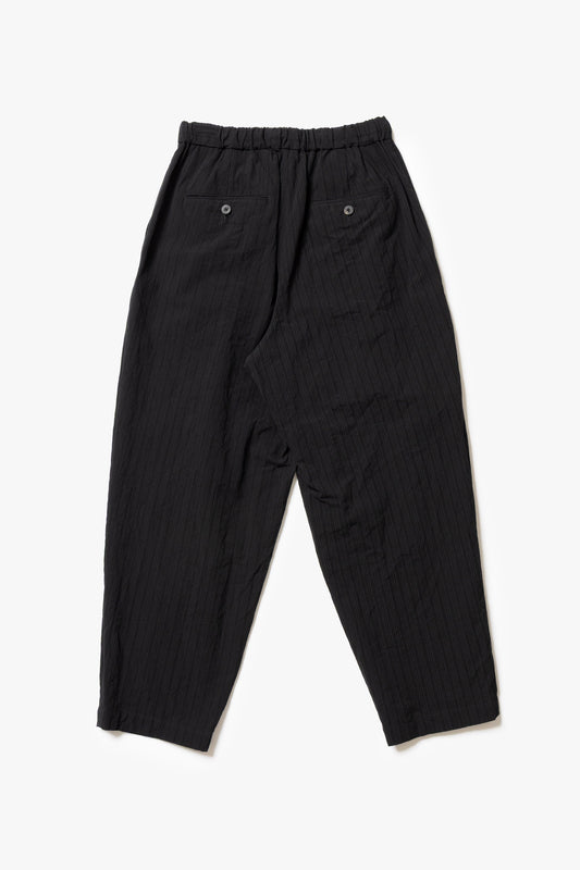 calmlence - PANTS052 DOUBLE PLEATED EASY TAPERED - BLKST