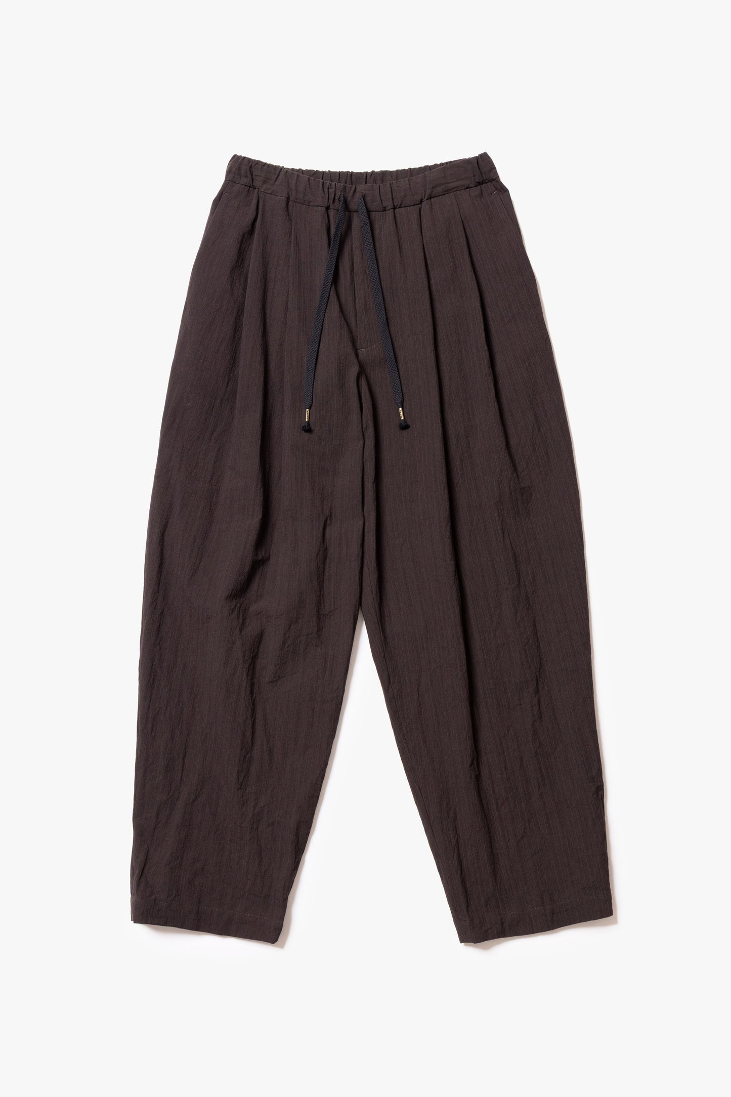 calmlence - PANTS052 DOUBLE PLEATED EASY TAPERED - BRNST