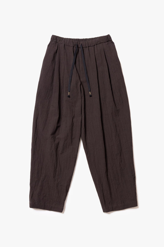 calmlence - PANTS052 DOUBLE PLEATED EASY TAPERED - BRNST