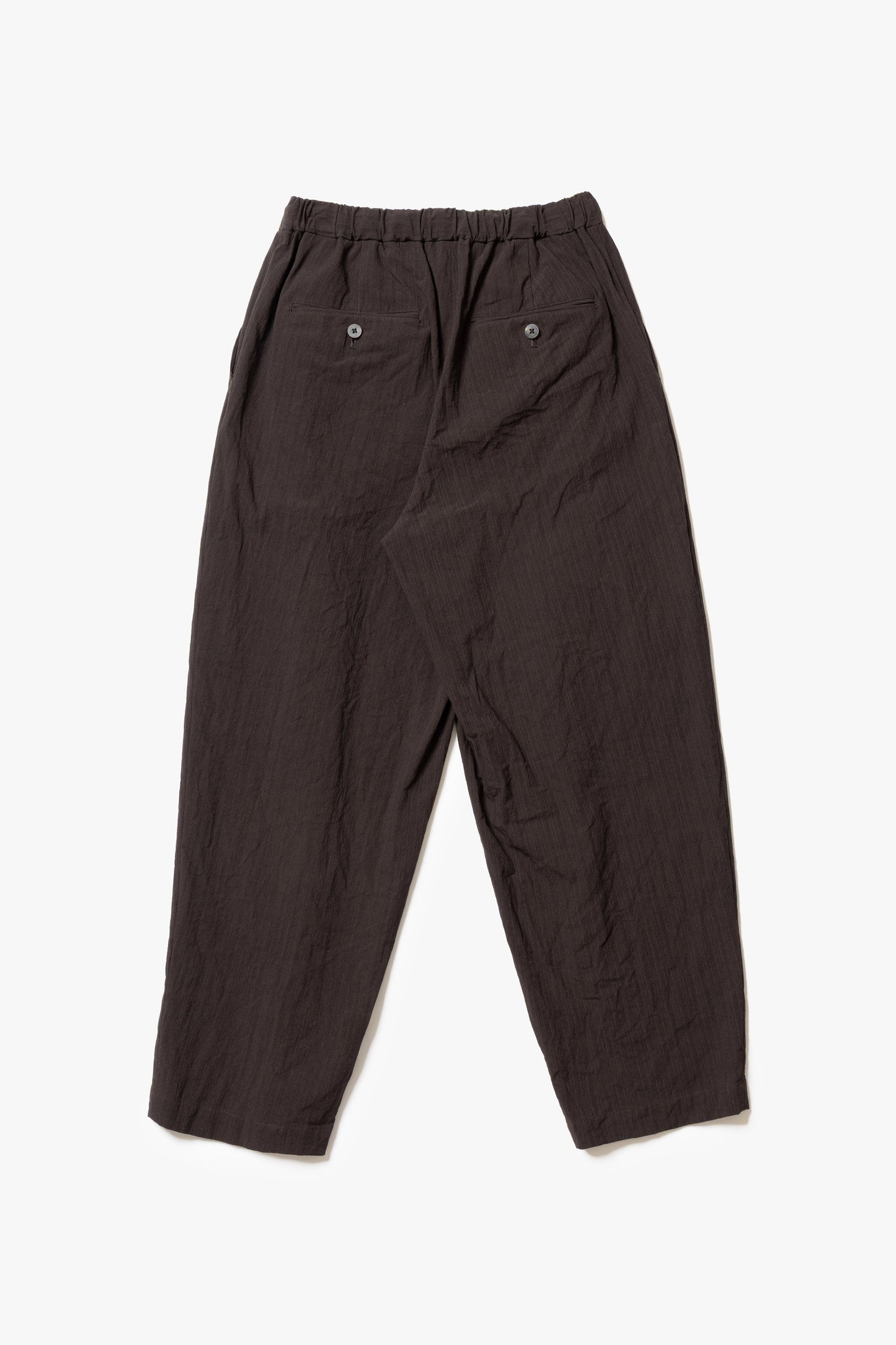 calmlence - PANTS052 DOUBLE PLEATED EASY TAPERED - BRNST
