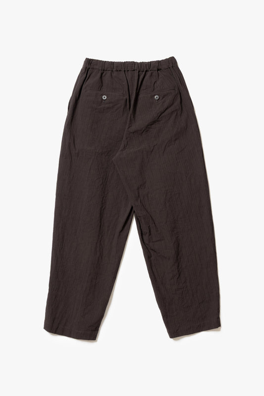 calmlence - PANTS052 DOUBLE PLEATED EASY TAPERED - BRNST