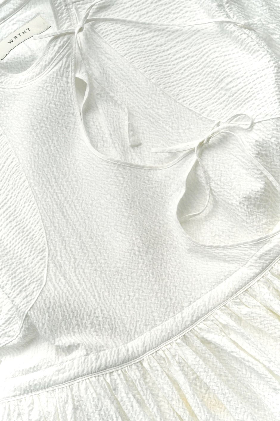 WRYHT - KNOTTED ASYMMETRY FRONT TOP - RAW WHITE