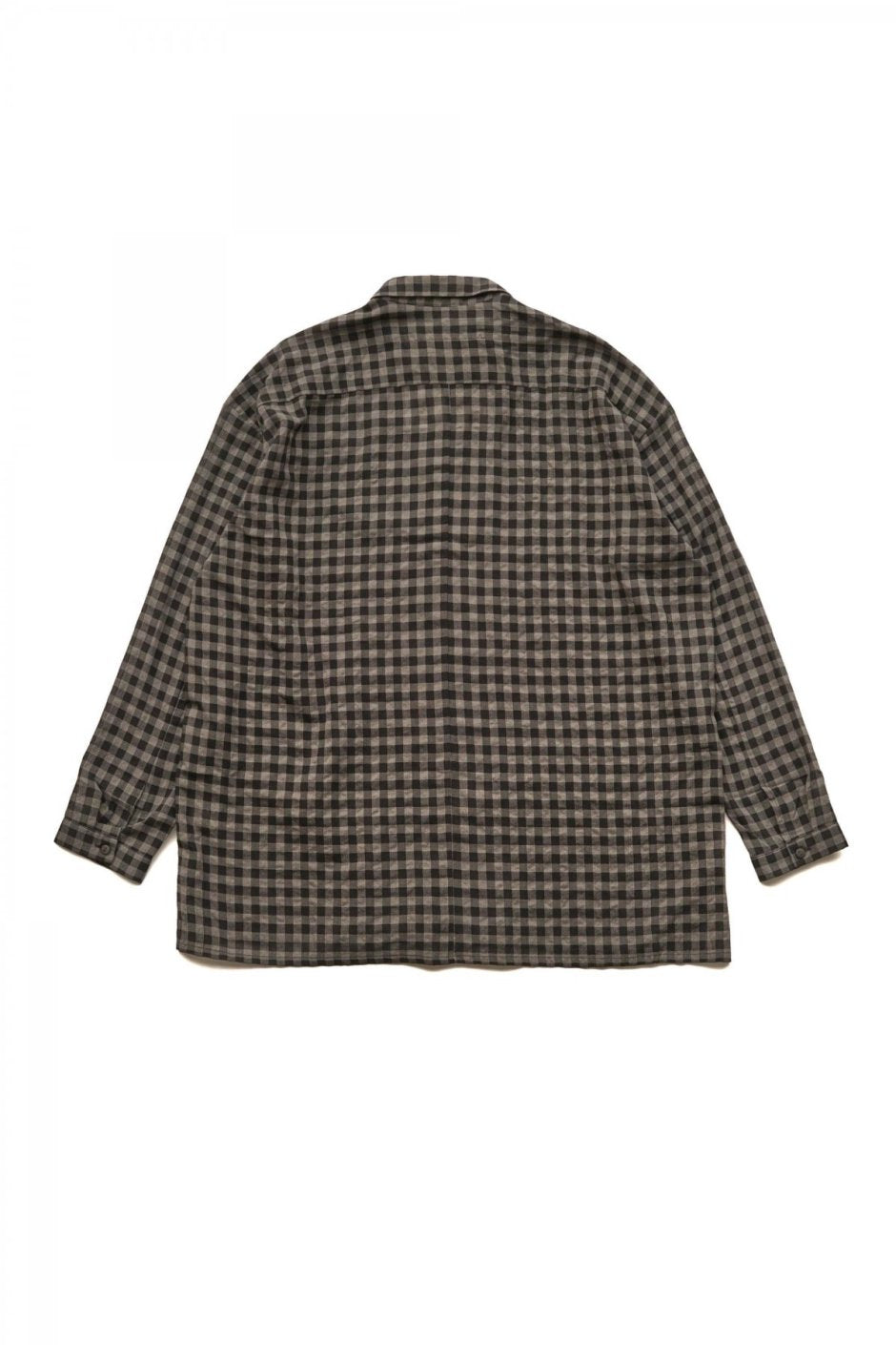 toogood - THE DRAUGHTSMAN SHIRT - WOOL COTTON CHECK - SMOKE