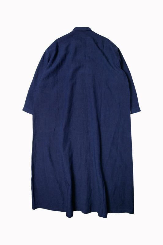 toogood - THE DRAUGHTSMAN DRESS - LAUNDERED LINEN - WORK BLUE