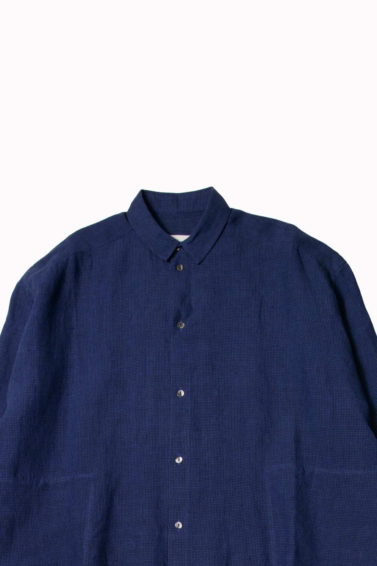 toogood - THE DRAUGHTSMAN DRESS - LAUNDERED LINEN - WORK BLUE