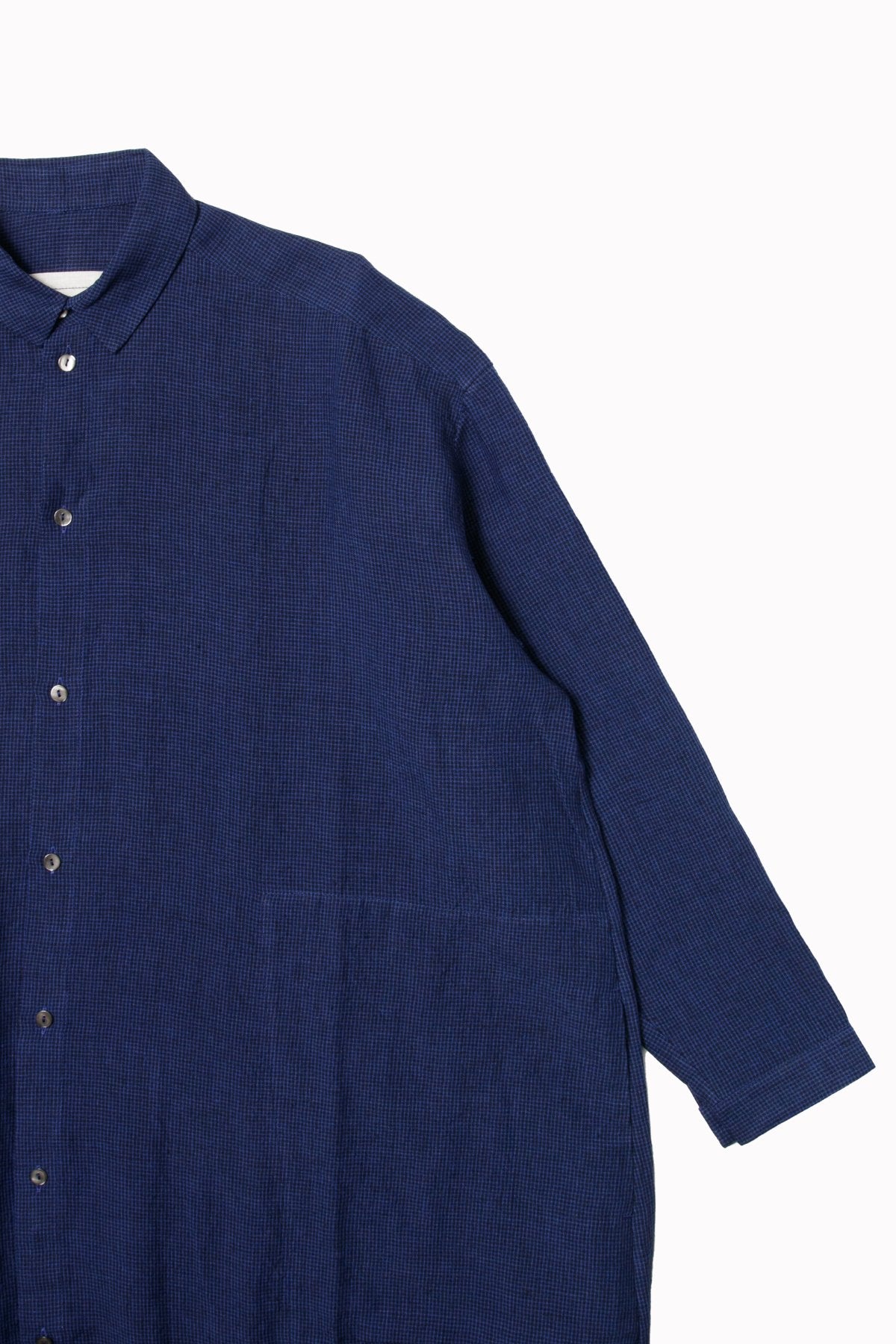 toogood - THE DRAUGHTSMAN DRESS - LAUNDERED LINEN - WORK BLUE