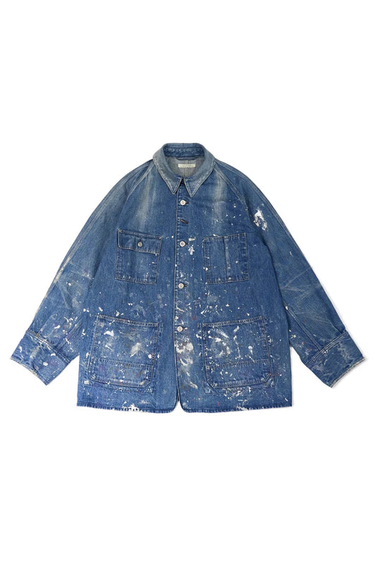 ○OLD JOE - HAMPTON CHORE JACKET (PATINA & PAINT) - INDIGO