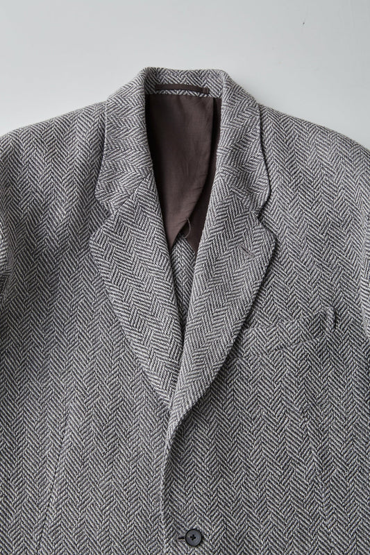 ○OLD JOE - NOTCHED - RAPEL GENTS BLAZER - FANCY HERRJNGBONE(LIGHT GREY)